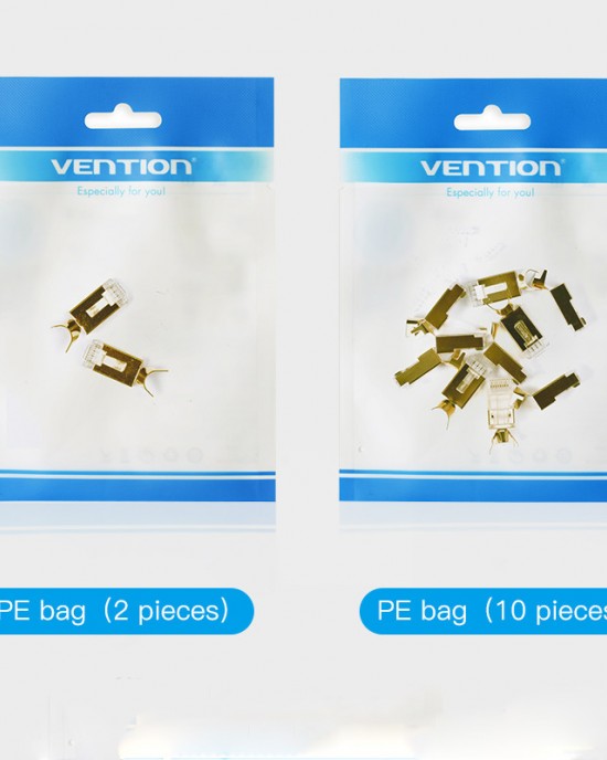 Vention Cat 8 FTP RJ45 Mudular Plug Split Type Gold  plated Networking Connector RJ45 Plug Dovetail Clip Design