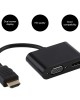 2 in 1 HOMI to HDMI   VGA 15 Pin HDTV Adapter Converter with Audio