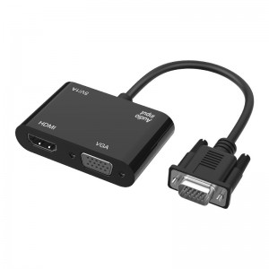 5138HV 1080P VGA to HDMI   VGA Adapter with Audio